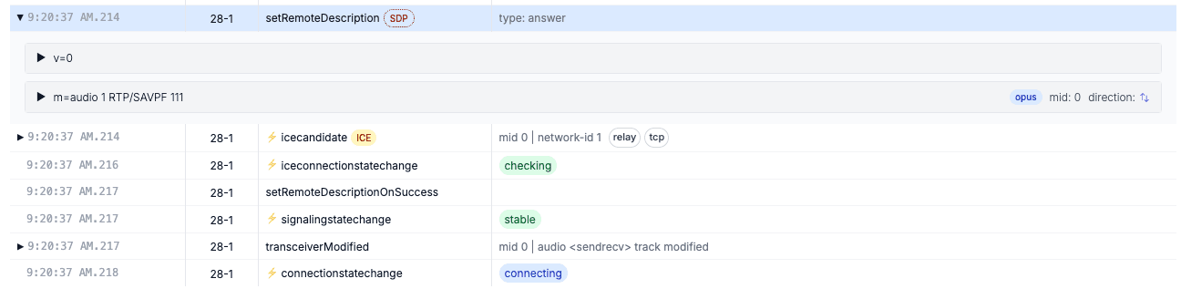 Richer Logs and Codec Visibility